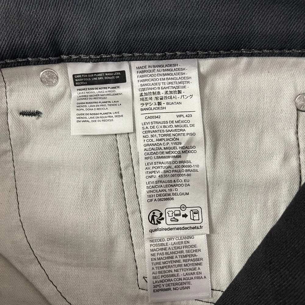 Levis 541 Jeans Mens 38x32 Gray Athletic Tapered Dark Wash Stretch Denim Casual